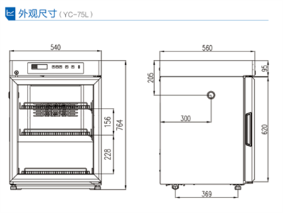 2~8℃ 医用冷藏箱YC-75L和YC-55L
